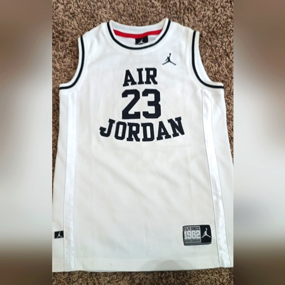 NBA Shirts & Tops Michael Jordan White And Black Youth Basketball